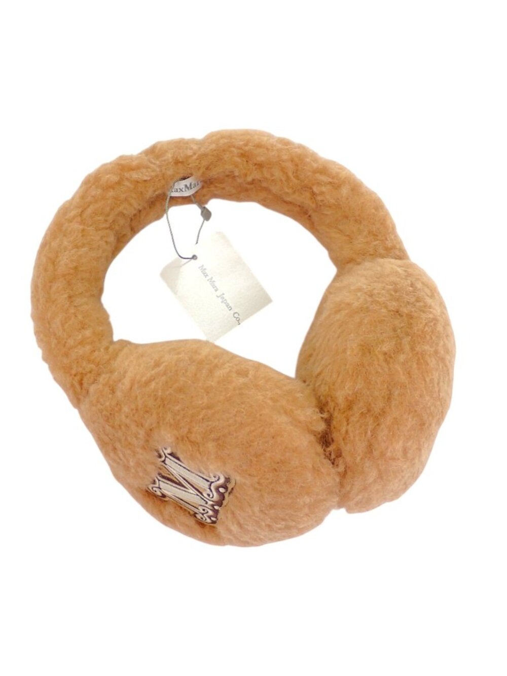 Max Mara Teddy Bear 001 Ear Muffs Fall Winter Silk Camel Brown